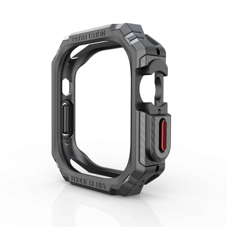 Custodia antiurto in fibra di carbonio TPU + PC per Apple Watch, Ultra 3 / 2 / 1 49mm