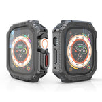 Custodia antiurto in fibra di carbonio TPU + PC per Apple Watch, Ultra 3 / 2 / 1 49mm