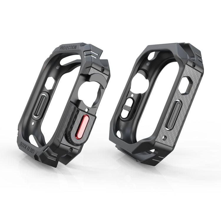 Custodia antiurto in fibra di carbonio TPU + PC per Apple Watch, Ultra 3 / 2 / 1 49mm