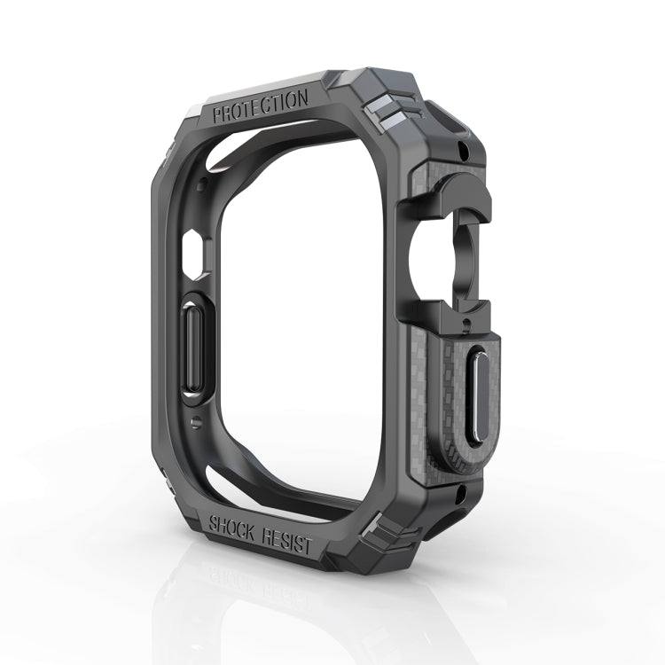 Custodia antiurto in fibra di carbonio TPU + PC per Apple Watch, Ultra 3 / 2 / 1 49mm