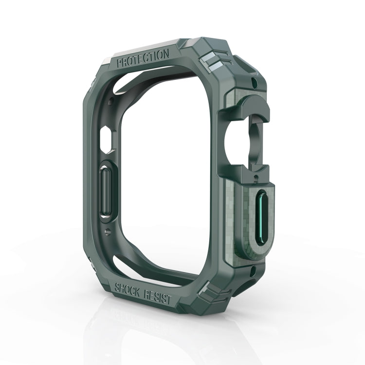 Custodia antiurto in fibra di carbonio TPU + PC per Apple Watch, Ultra 3 / 2 / 1 49mm