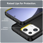 Custodia per telefono TPU in fibra di carbonio con trama spazzolata, For Xiaomi 13, For Xiaomi 13 Pro