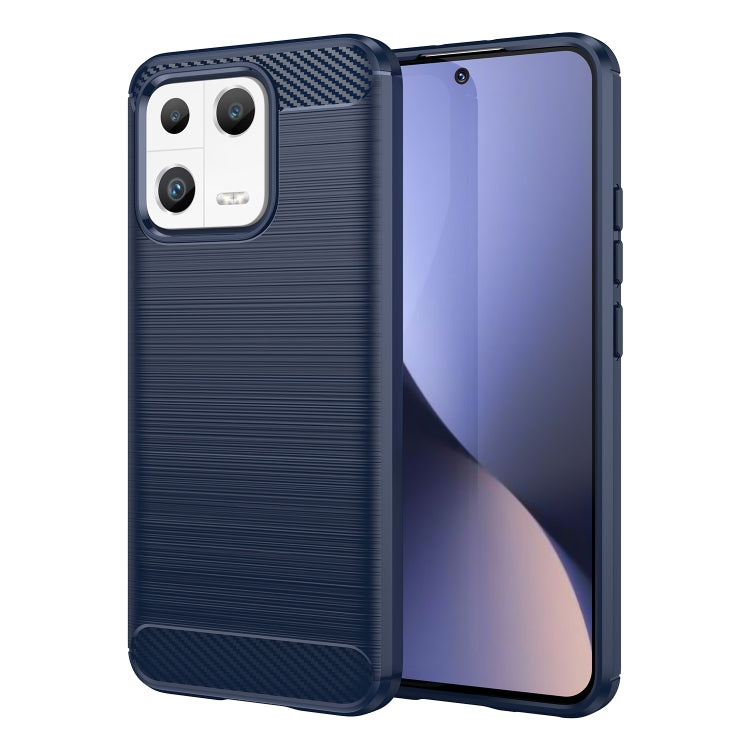 Custodia per telefono TPU in fibra di carbonio con trama spazzolata, For Xiaomi 13, For Xiaomi 13 Pro
