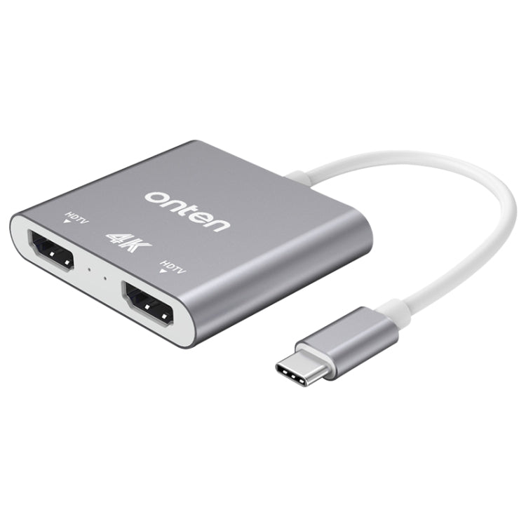 Onten OTN-9175B 4K Convertitore da USB-C / Tipo-C a doppia uscita HDMI, OTN-9175B