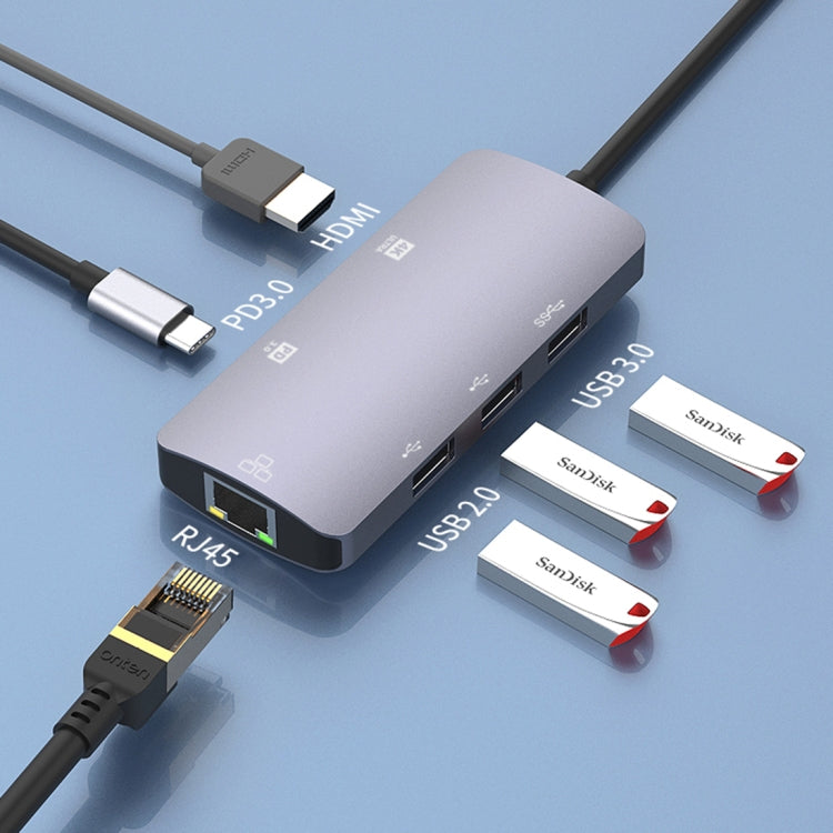 Docking station USB-C Onten OTN-UC910 con ricarica 100W