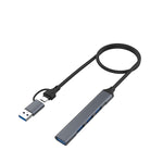 Onten OT-UCA9701 Docking station HUB multifunzione portatile 2 in 1 a 4 porte, UCA9701