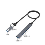 Onten OT-UCA9701 Docking station HUB multifunzione portatile 2 in 1 a 4 porte, UCA9701