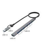 Onten OT-UCA9702 Docking station HUB portatile multifunzionale 2 in 1 a 7 porte, UCA9702
