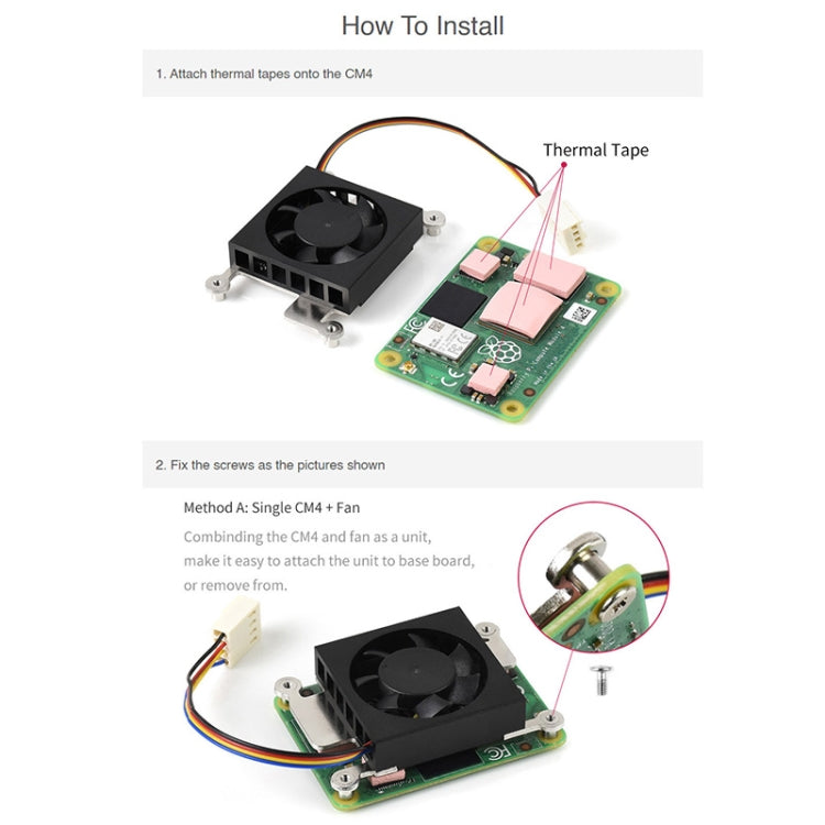 Ventola raffreddamento 3007 per Raspberry Pi 4 CM4 5V/12V