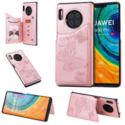 Custodia protettiva antiurto con motivo a farfalla in rilievo con supporto, slot per schede e cornice per foto, For Huawei Mate30, For Huawei Mate30 Pro