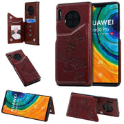 Custodia protettiva antiurto con motivo a farfalla in rilievo con supporto, slot per schede e cornice per foto, For Huawei Mate30, For Huawei Mate30 Pro