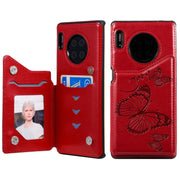 Custodia protettiva antiurto con motivo a farfalla in rilievo con supporto, slot per schede e cornice per foto, For Huawei Mate30, For Huawei Mate30 Pro