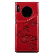 Custodia protettiva antiurto con motivo a farfalla in rilievo con supporto, slot per schede e cornice per foto, For Huawei Mate30, For Huawei Mate30 Pro