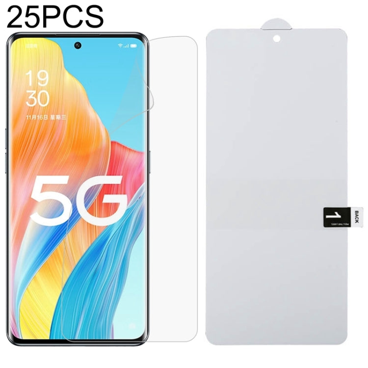 Pellicola idrogel antideflagrante per protezione schermo intero da 25 pezzi, For OPPO A1 Pro / Reno8 T 5G (25 PCS), For Xiaomi Redmi 11A (25 PCS)