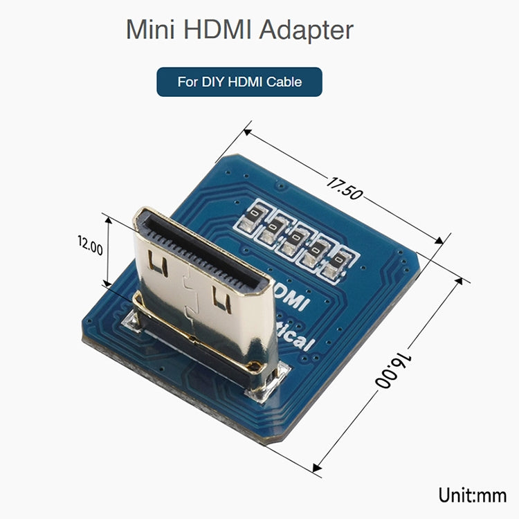 Adattatore Mini HDMI verticale per cavo fai-da-te