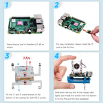 Mini torri luminose LED con ventola per Raspberry Pi 4B