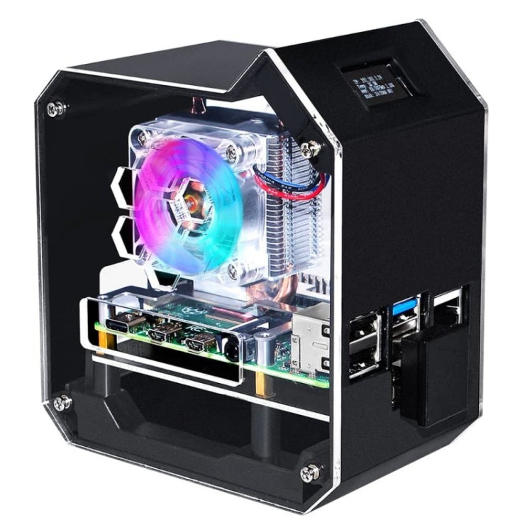 Kit Mini Tower NAS per Raspberry Pi 4B con SSD M.2 SATA
