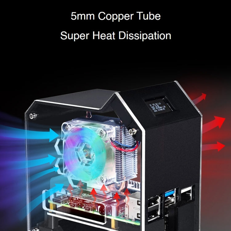 Kit Mini Tower NAS per Raspberry Pi 4B con SSD M.2 SATA