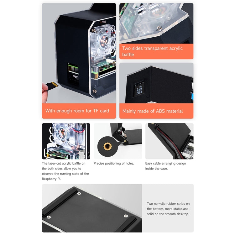 Kit Mini Tower NAS per Raspberry Pi 4B con SSD M.2 SATA