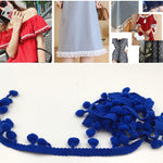20 Iarde Pompon Nastro di Pizzo Palla di Pelliccia Rifinitura per Artigianato Fai da Te Tenda Vestiti Decorativi per La Casa Accessori per Cucire, 1CM