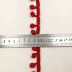 20 Iarde Pompon Nastro di Pizzo Palla di Pelliccia Rifinitura per Artigianato Fai da Te Tenda Vestiti Decorativi per La Casa Accessori per Cucire, 1CM