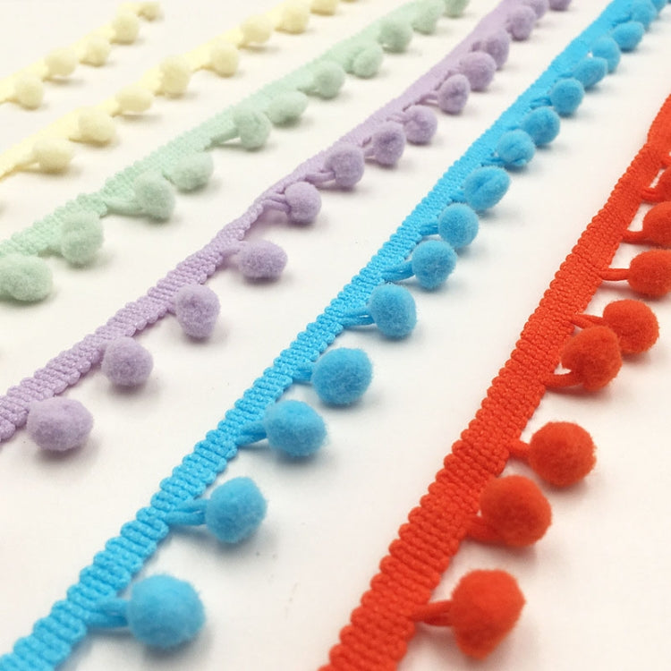 20 Iarde Pompon Nastro di Pizzo Palla di Pelliccia Rifinitura per Artigianato Fai da Te Tenda Vestiti Decorativi per La Casa Accessori per Cucire, 1CM