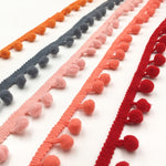 20 Iarde Pompon Nastro di Pizzo Palla di Pelliccia Rifinitura per Artigianato Fai da Te Tenda Vestiti Decorativi per La Casa Accessori per Cucire, 1CM