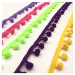20 Iarde Pompon Nastro di Pizzo Palla di Pelliccia Rifinitura per Artigianato Fai da Te Tenda Vestiti Decorativi per La Casa Accessori per Cucire, 1CM