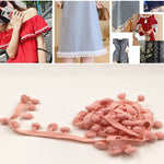 20 Iarde Pompon Nastro di Pizzo Palla di Pelliccia Rifinitura per Artigianato Fai da Te Tenda Vestiti Decorativi per La Casa Accessori per Cucire, 1CM