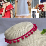 20 Iarde Pompon Nastro di Pizzo Palla di Pelliccia Rifinitura per Artigianato Fai da Te Tenda Vestiti Decorativi per La Casa Accessori per Cucire, 1CM