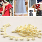 20 Iarde Pompon Nastro di Pizzo Palla di Pelliccia Rifinitura per Artigianato Fai da Te Tenda Vestiti Decorativi per La Casa Accessori per Cucire, 1CM
