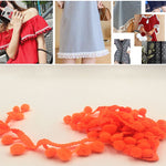 20 Iarde Pompon Nastro di Pizzo Palla di Pelliccia Rifinitura per Artigianato Fai da Te Tenda Vestiti Decorativi per La Casa Accessori per Cucire, 1CM