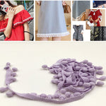 20 Iarde Pompon Nastro di Pizzo Palla di Pelliccia Rifinitura per Artigianato Fai da Te Tenda Vestiti Decorativi per La Casa Accessori per Cucire, 1CM
