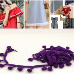 20 Iarde Pompon Nastro di Pizzo Palla di Pelliccia Rifinitura per Artigianato Fai da Te Tenda Vestiti Decorativi per La Casa Accessori per Cucire, 1CM