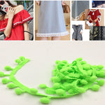 20 Iarde Pompon Nastro di Pizzo Palla di Pelliccia Rifinitura per Artigianato Fai da Te Tenda Vestiti Decorativi per La Casa Accessori per Cucire, 1CM