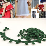 20 Iarde Pompon Nastro di Pizzo Palla di Pelliccia Rifinitura per Artigianato Fai da Te Tenda Vestiti Decorativi per La Casa Accessori per Cucire, 1CM