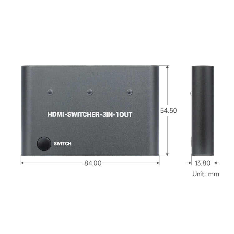 Switch HDMI 4K Waveshare 3 in 1 da 3 pollici