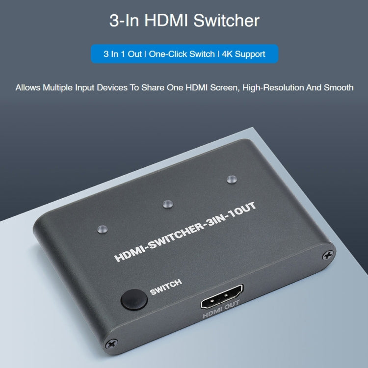 3-inch Waveshare 3-in-1 4K HDMI Switch