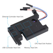 Ventola di raffreddamento in lega di alluminio all-in-one dedicata Waveshare, For Raspberry Pi 4B