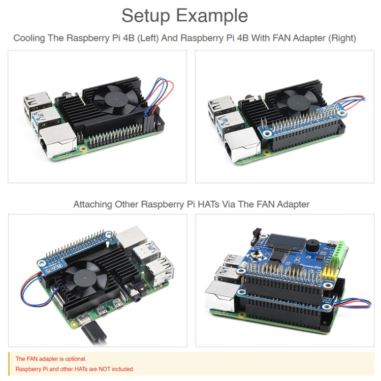 Ventola raffreddamento in lega alluminio per Raspberry Pi 4B