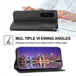 Custodia per telefono in pelle magnetica con struttura in vitello a griglia cubica, For Sony Xperia 5 IV, For OPPO A17 4G, For Samsung Galaxy S23 5G, For Samsung Galaxy S23+ 5G, For Samsung Galaxy S23 Ultra 5G
