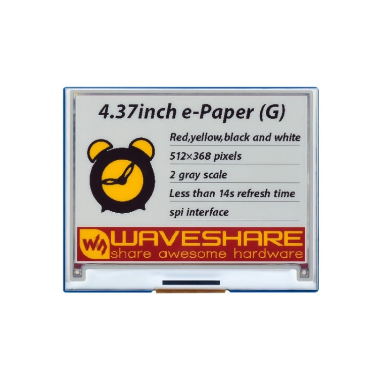 Waveshare 4.37 inch E-Paper Module 512×368, 4.37 inch