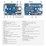 Waveshare Mini Baseboard Designed for Raspberry Pi 4 Compute Module, 23228