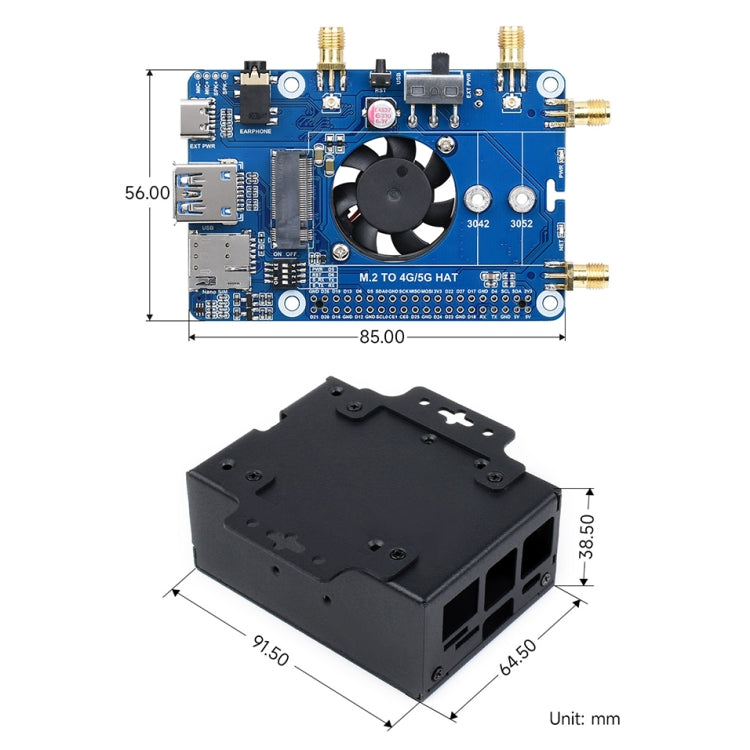 SIM8202G-M2 CAPPELLO 5G per Raspberry Pi, Single Band