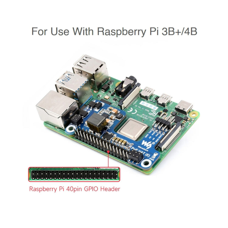 Waveshare Power over Ethernet HAT per Raspberry Pi 3B+/4B