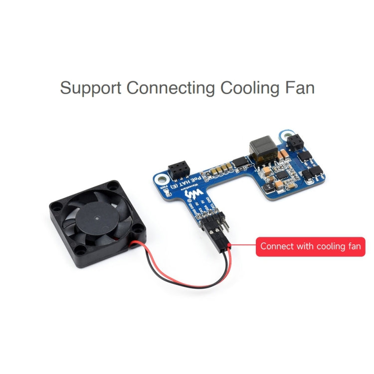 Waveshare Power over Ethernet HAT per Raspberry Pi 3B+/4B