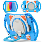 Custodia per tablet in EVA antiurto per bambini Cute Cat King, For iPad 10th Gen 10.9 2022