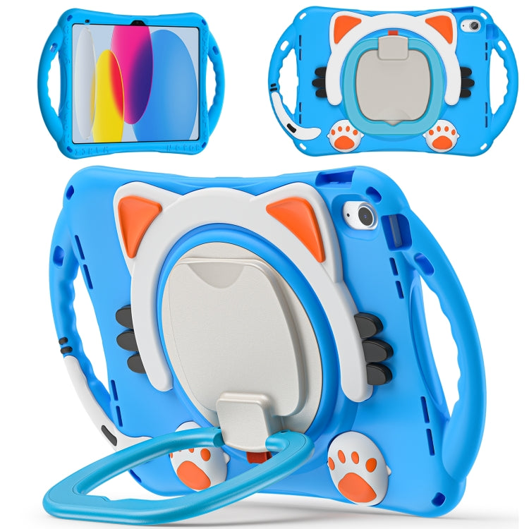 Custodia per tablet in EVA antiurto per bambini Cute Cat King, For iPad 10th Gen 10.9 2022