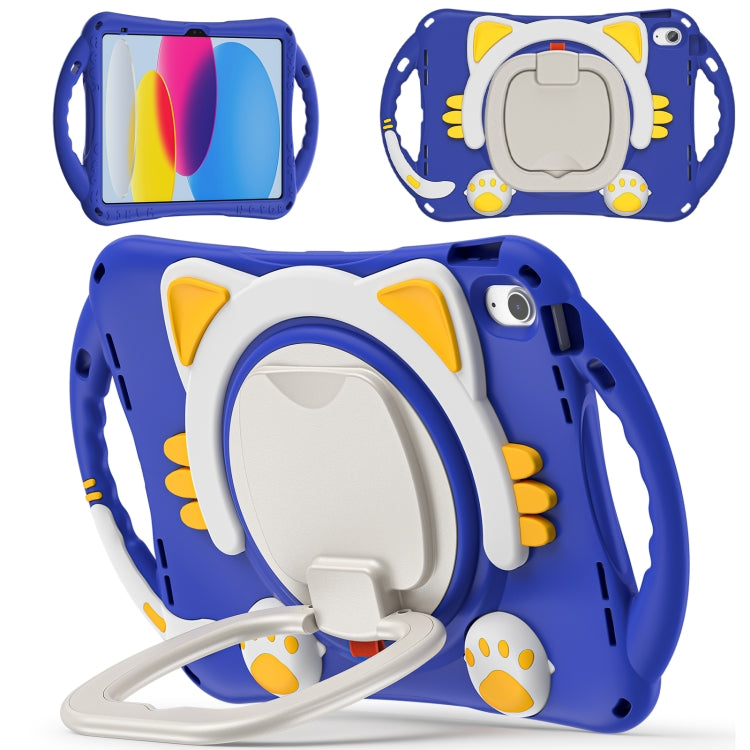 Custodia per tablet in EVA antiurto per bambini Cute Cat King, For iPad 10th Gen 10.9 2022