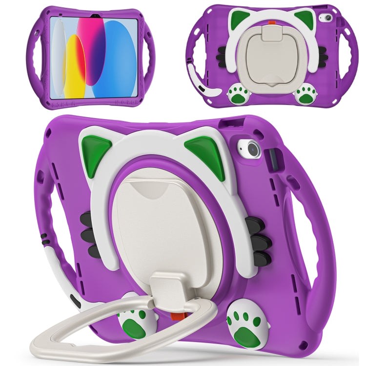 Custodia per tablet in EVA antiurto per bambini Cute Cat King, For iPad 10th Gen 10.9 2022